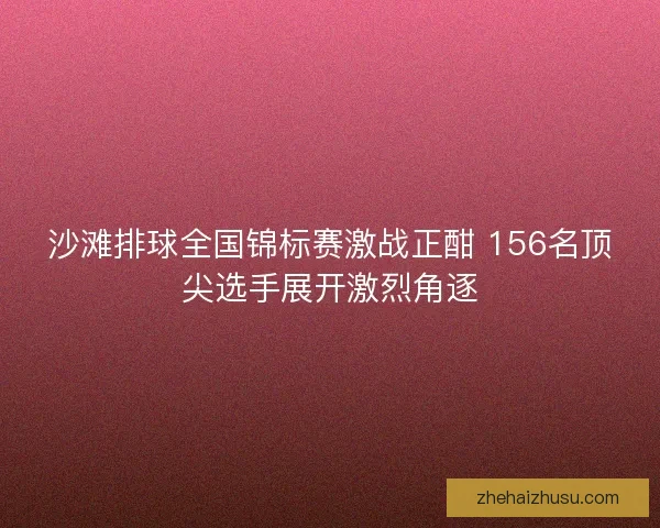 沙滩排球全国锦标赛激战正酣 156名顶尖选手展开激烈角逐